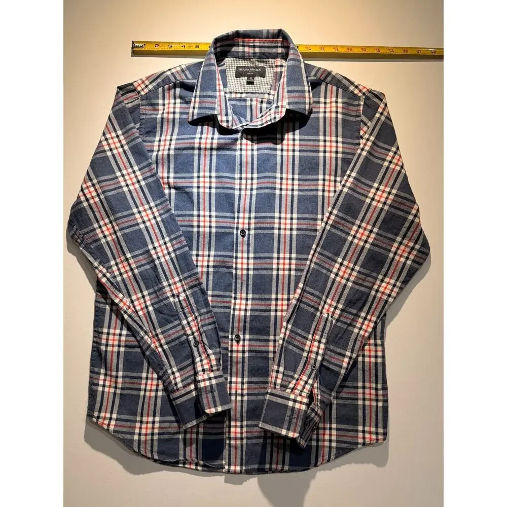 Banana Republic Slim Fit Plaid Button-Down Shirt – Men's Medium